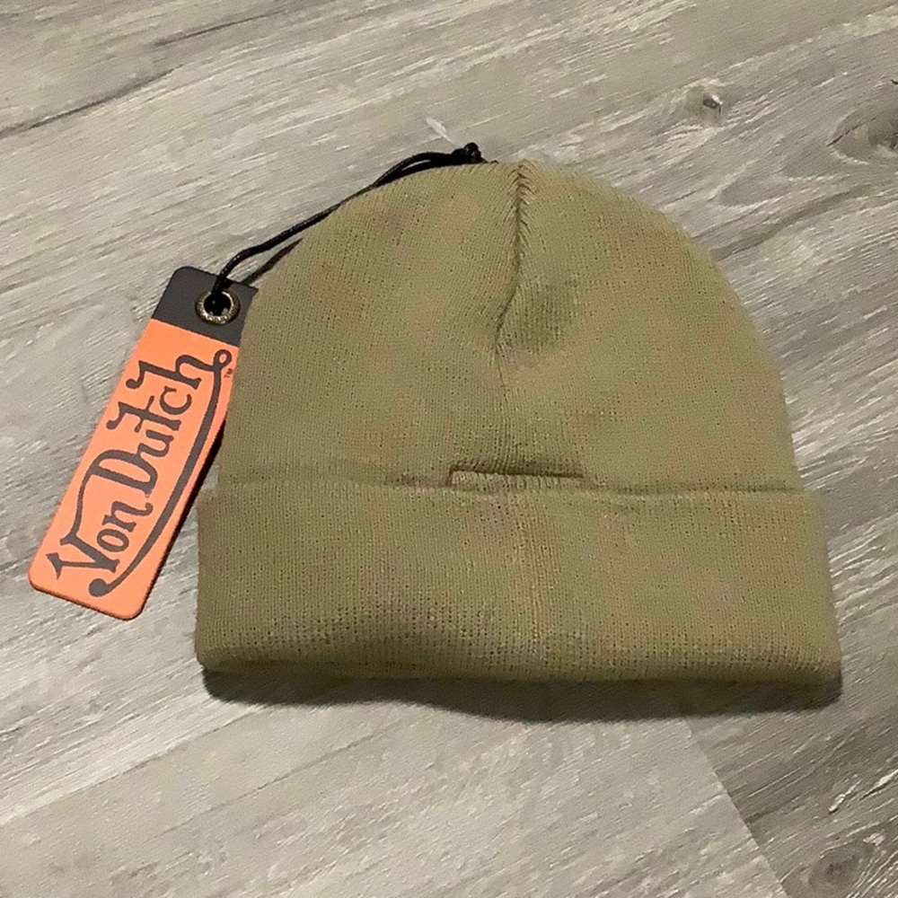 Von Dutch light grey green Beanie hat - Picture 2 of 4